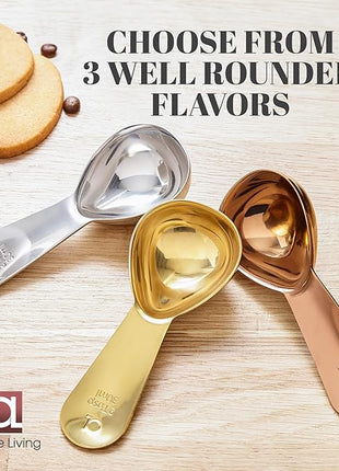 Apace Living Coffee Scoop (Set of 2) - 2 Tablespoon (2 Tbsp / 1/8 Cup / 1 oz) - The Best Stainless Steel Measuring Spoons for Coffee, Tea, and More