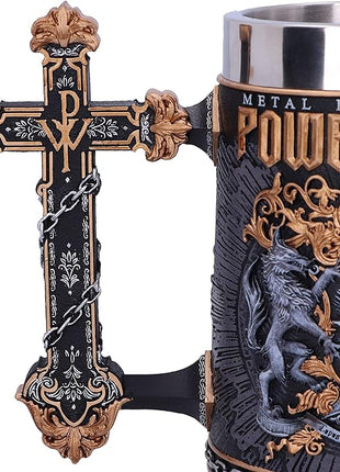 Nemesis Now Officially Licensed Powerwolf Metal is Religion Rock Band Tankard, Black