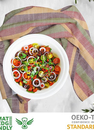 Urban Villa Kitchen Towels Harvest Stripes Dish Towels Set of 6 20" X30” 100% Cotton Highly Absorbent Quick Drying Dish Cloths & Dish Towels Thanksgiving Fall Tea Towels with Hanging Loop Towels