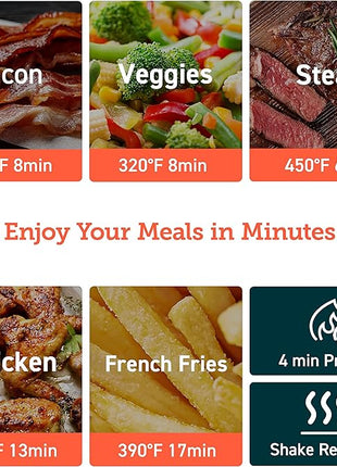 COSORI Air Fryer 4 Qt, 7 Cooking Functions Airfryer, 150+ Recipes on Free App, 97% less fat Freidora de Aire, Dishwasher-safe, Designed for 1-3 People, Lite 4.0-Quart, Smart, Truffle Gray