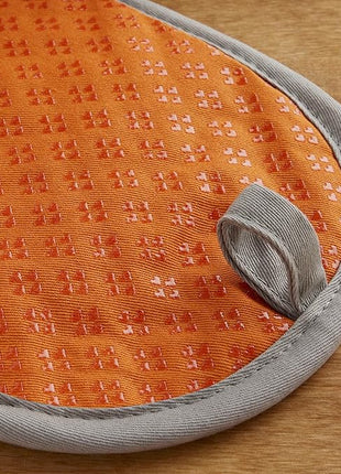 KitchenAid Asteroid Pot Holder 2-Pack Set, Honey Orange, 6.5"x10"