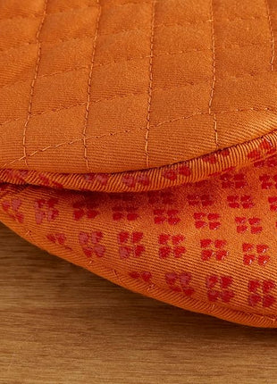 KitchenAid Asteroid Mini Oven Mitt Set, 5.5"x8", Honey Orange, 2 Piece