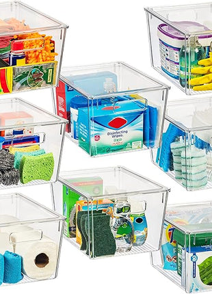 ClearSpace Plastic Storage Bins with Lids X-Large – Perfect Kitchen Organization, Desk Organizer or Pantry Storage – Desktop Organizer, Pantry Organization and Storage Bins, Cabinet Organizers