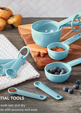 KitchenAid Measuring Cups and Spoon Set, Mineral Water, 9-Piece