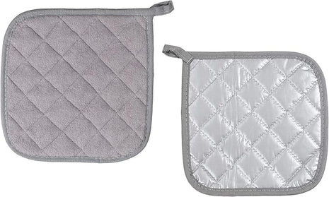 Pot Holders Cotton Made Machine Washable Heat Resistant Potholder, Pot Holder, Hot Pads, Trivet for Cooking and Baking (5, Grey)