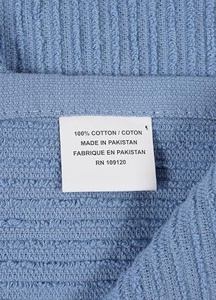 KAF Home Premium Kitchen Towels (18" x 28"), Large 100% Cotton, Flat & Terry Absorbent Dish Towel Set (Blue, 18 x 28-6 Pack)