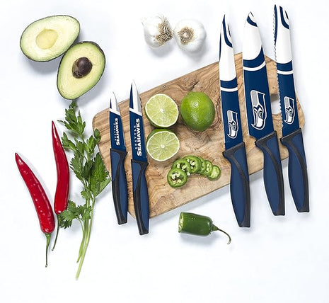 The Sports Vault NFL Seattle Seahawks 5-Piece Kitchen Knife Set