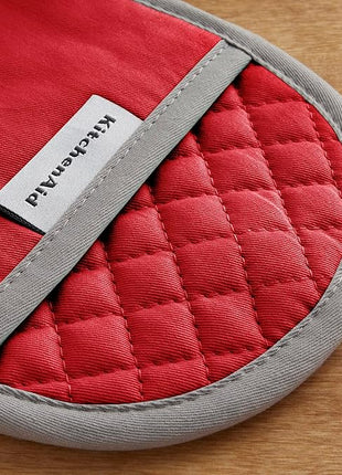 KitchenAid Asteroid Pot Holder 2-Pack Set, Fire Red, 6.5"x10"