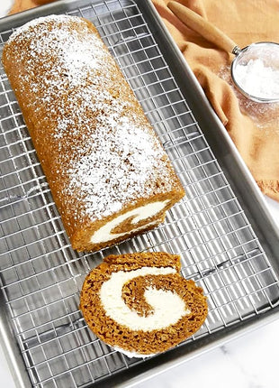 USA Pan Jelly Roll Baking Pan and Bakeable Cooling Rack, Nonstick Commercial Quality