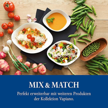 Villeroy & Boch VAPIANO Salad Bowl, 2 Pieces, Premium Porcelain, White