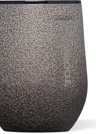 Corkcicle Stemless Wine Tumbler - Keeps Drinks Cold for 6 Hours - Triple-Insulated Stainless Steel - Non-Slip Base - Summer Drinkware Gift - Keeps Drinks Ice Cold - 12 oz - Steel Shadow