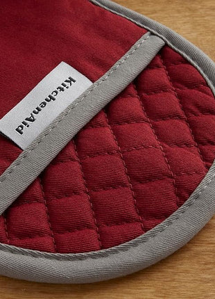 KitchenAid Asteroid Pot Holder 2-Pack Set, Smoked Paprika Red, 6.5"x10"