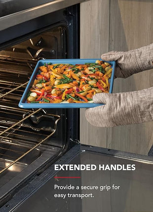 KitchenAid 13x18in Nonstick Aluminized Steel Baking Sheet, Blue Velvet