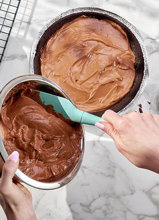 Tovolo Flex-Core All Silicone Spatula, Tapered Silicone Edge for Scraping, Ergonomic Handle, Heat-Resistant Rubber Spatula, BPA-Free & Dishwasher Safe Baking Tool & Kitchen Utensil