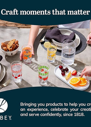 Libbey Fruit Juice Glasses, Heavy Base Glasses Drinking Set of 8, Breakfast Juice Cups, Everyday Clear Drinking Glasses for Cold Drinks