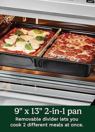 Cuisinart 15-in-1 Extra-Large Digital Air Fryer Oven with 9"x13" 2-in-1 Pan, Air Fry 4 Lbs of Wings, Cook a 13 Lb Turkey or 5+ Lb Chicken, Toast 9 Slices of Bread, and Bake a 13" Pizza, TOA-112