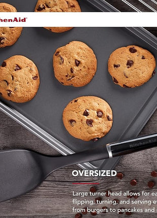 KitchenAid Classic Solid Turner, Black, 13.5x 3.3 Inch