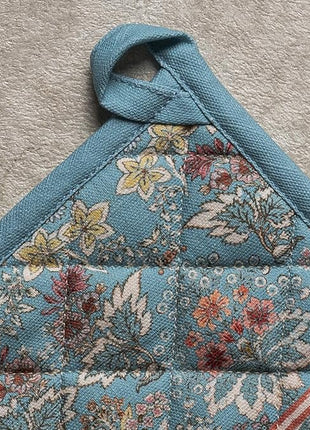 Maison d' Hermine Pot Holders 100% Cotton Heat Resistant Potholders 8" x 8" Hot Pads with Loop BBQ, Cooking, Baking, Grilling, Kitchen, Handling Hot Pans Spring/Summer (Pack of 1, Marquise)