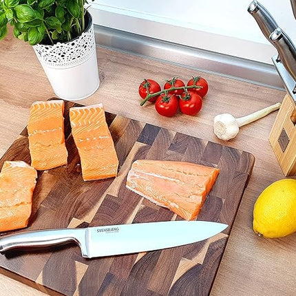 Modern-Silver Chef Kitchen Knife Set without Block, Chef Knife Set for Cooking, Knife Set for Kitchen, Stainless Steel, Sharp, German Brand | SB-KS101