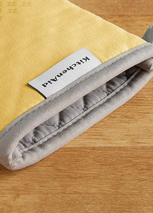 KitchenAid Asteroid Oven Mitt Set, 7"x12.5", Buttercup Yellow, 2 Piece