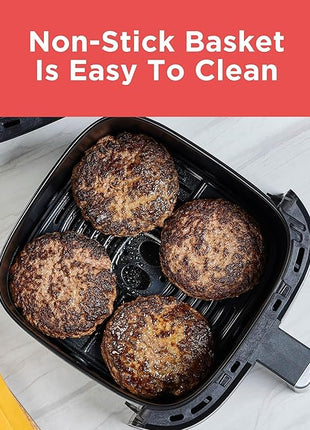 BLACK+DECKER Purifry 4QT Air Fryer, Timer with Auto Shut-off and Shake Reminder, Digital LED Touchscreen and 9 Presets, 1300W up to 400 F, Dishwasher Safe Parts