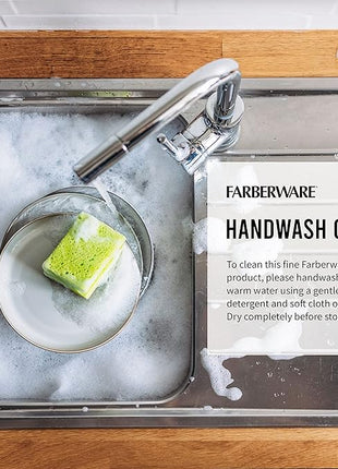 Farberware Edgekeeper 8-Inch Forged Triple Riveted Chef Knife with Self-Sharpening Blade Cover, High Carbon-Stainless Steel Kitchen Knife with Ergonomic Handle, Razor-Sharp Knife, Black