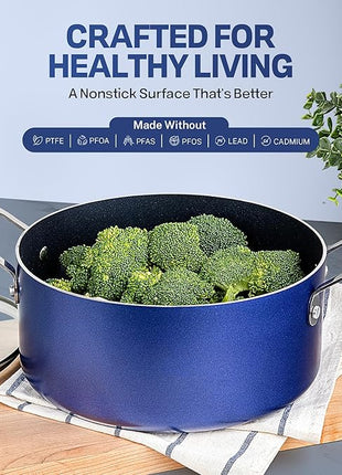 GRANITESTONE 20 Pc Kitchen Pots and Pans Set Non Stick Cookware Set, Kitchen Cookware Sets with Deep Frying Pan Set and Bakeware Set, Made Without PFOA and PFOS, Oven and Dishwasher Safe