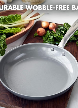 GreenPan Chatham Hard Anodized Healthy Ceramic Nonstick, 11" Frying Pan Skillet, PFAS-Free, Dishwasher Safe, Oven Safe, Gray
