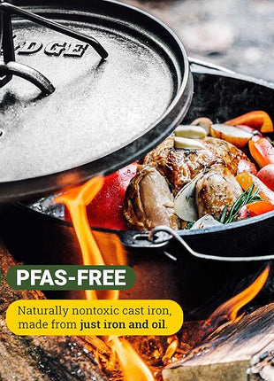 Lodge Boy Scouts of America Cast Iron Camp Dutch Oven, Pre-Seasoned, 6-Quart