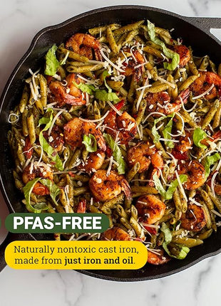 Lodge Pre-Seasoned Cast Iron Skillet Set - Set Includes 8 Inch Skillet, 10.25 Inch Skillet, and 12 inch Skillet - 3 Piece