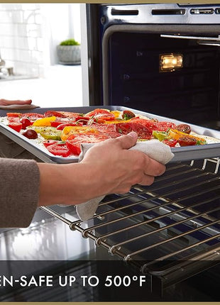 Calphalon Premium Nonstick Baking Pans Set of 2, 12 x 17 inch, Silverware, Heavy Gauge Steel Core