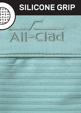 All-Clad Silicone Oven Mitts: Heat Resistant up to 500 Degrees - 100% Cotton & Silicone, 14"x7" Oven Mitt for Kitchen and Barbeque, 2-Pack, Rainfall