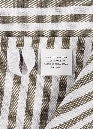 KAF Home Premium Kitchen Towels (18" x 28"), Large 100% Cotton, Flat & Terry Absorbent Dish Towel Set (Olive, 18 x 28-6 Pack)