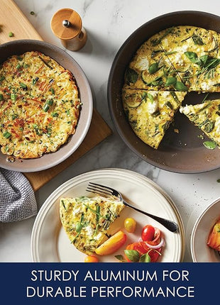 Rachael Ray 87633 Cucina Hard Anodized Nonstick Frying Pan Set / Fry Pan Set / Hard Anodized Skillet Set - 9.25 Inch and 11.5 Inch, Gray