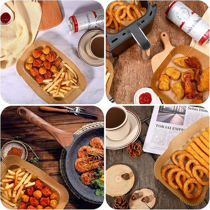 (125PCS) Air Fryer Liners, Disposable for Ninja Dual Air Fryer accessories, Parchment Paper liners rectangle 8.6''*5.5''