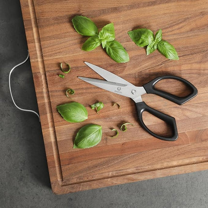 Babish All Purpose Heavy Duty Kitchen Shears Durable Stainless Steel 4 Inch Blade Scissors, Black