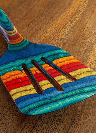 Totally Bamboo Baltique Montego Bay Collection 12-1/2" Wooden Slotted Spatula, Safe for Nonstick