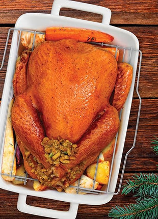 HIC Kitchen Roasting Adjustable Baking Rack, Chrome-Plated Steel, Adjusts to 7 Different Positions, 11.5 x 10.5 x 0.5-Inches