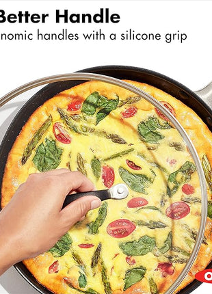 OXO Good Grips Hard Anodized PFOA-Free Nonstick 12" Frying Pan Skillet with Lid Black