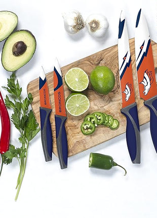 The Sports Vault NFL Denver Broncos 5-Piece Kitchen Knife Set
