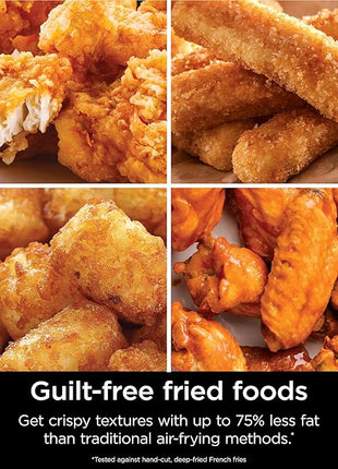 Ninja | Air Fryer | 6.5 QT Pro XL Capacity fits 9lbs of Wings | 6-in-1 Max Crisp, Air Fry, Roast, Bake, Reheat & Dehydrate | Nonstick Basket, Crisper Plate & Recipe Guide | Grey | AF181