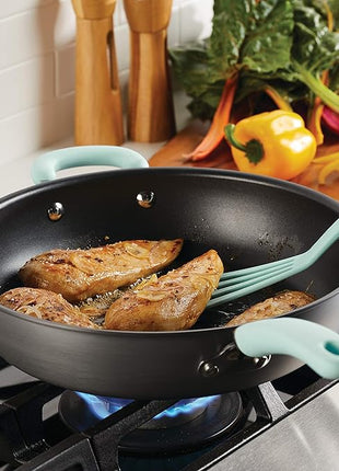 Rachael Ray Create Delicious Deep Hard Anodized Nonstick Frying Pan / Fry Pan / Hard Anodized Skillet - 12.5 Inch, Gray