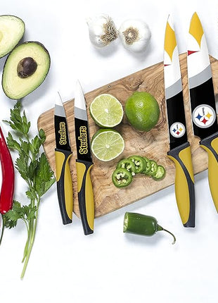 The Sports Vault NFL Pittsburgh Steelers 5-Piece Kitchen Knife Set