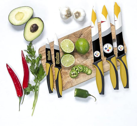 The Sports Vault NFL Pittsburgh Steelers 5-Piece Kitchen Knife Set