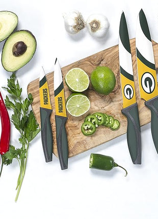 The Sports Vault NFL Green Bay Packers 5-Piece Kitchen Knife Set