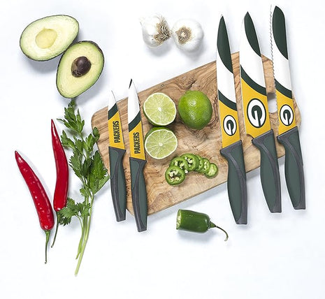 The Sports Vault NFL Green Bay Packers 5-Piece Kitchen Knife Set