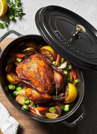 STAUB 40509-322-0 Cocotte Oval 33cm Black