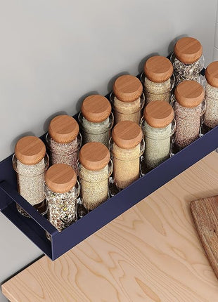 4 Pack Moveable Fridge Magnetic Spice Racks,Metal Purple