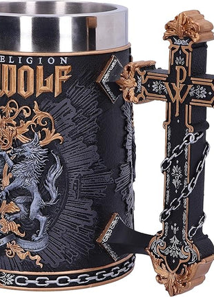 Nemesis Now Officially Licensed Powerwolf Metal is Religion Rock Band Tankard, Black