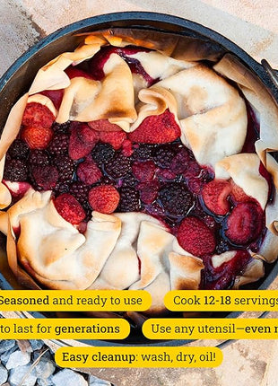 Lodge Boy Scouts of America Cast Iron Camp Dutch Oven, Pre-Seasoned, 6-Quart